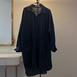 Oversized shirt dress
